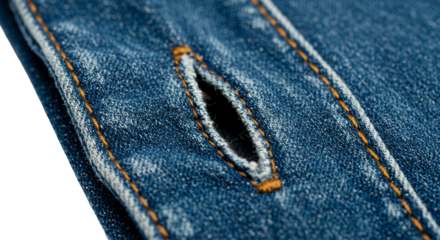 Denim Jean Buttonhole Close Up Fashion Textile Apparel Clothing