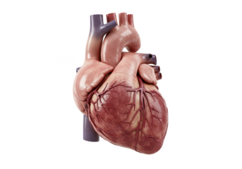 Detailed Heart Anatomy Transparent Background Medical Illustration