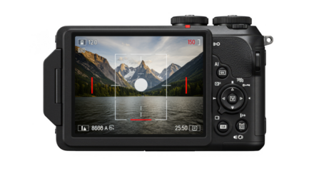 Digital Camera Captures Mountain Landscape Photo Electronics Technology