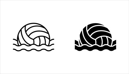 Premium water polo line icon set for app, web and UI. vector illustration on white background