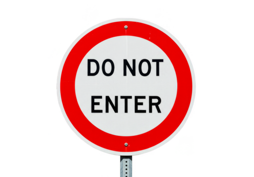 Do Not Enter Sign Red Circle Isolated Transparent Background