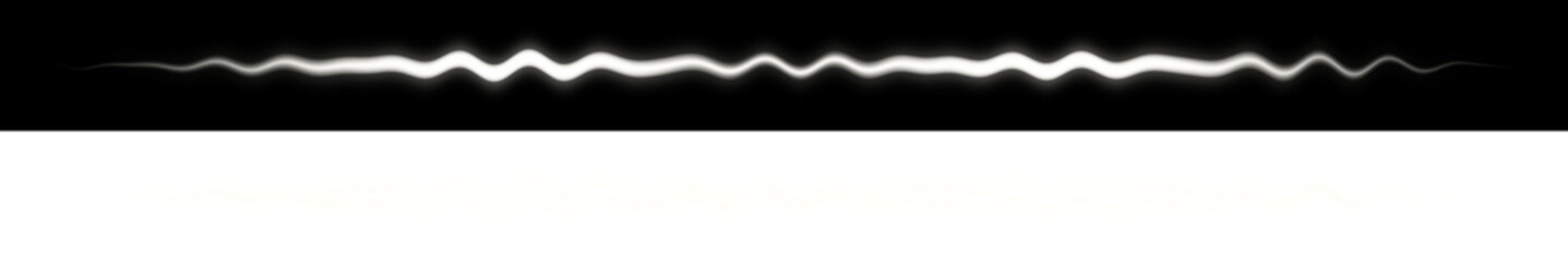 White Wavy Light Effect on Black and Transparent Background
