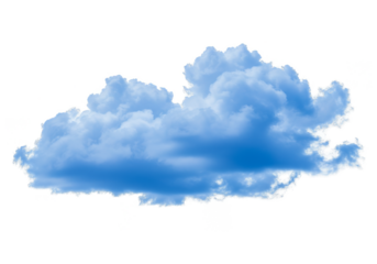 Fluffy Cumulus Cloudscape White Blue Weather Sky Clear Day PNG