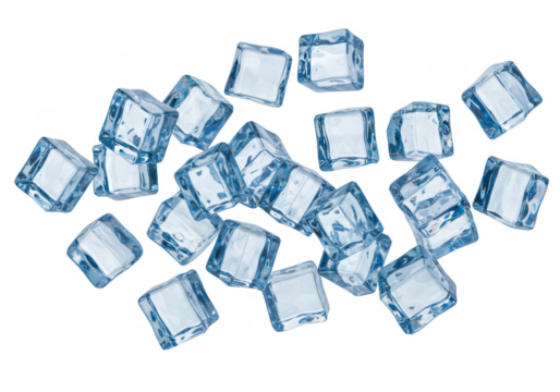 Fresh Ice Cubes Abstract Background Cold Water Refreshment Design