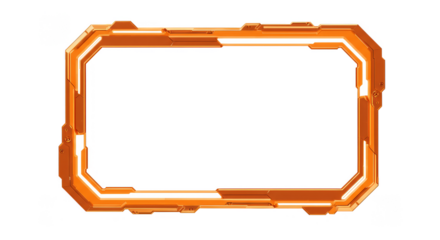 Futuristic Orange Technology Border Frame Glowing Digital Abstract Illustration