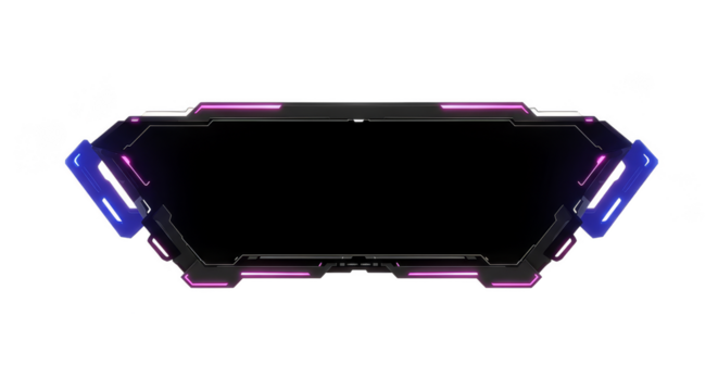 Futuristic HUD Frame Technology Digital Display Tech Element Isolated
