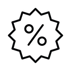 Discount Icon Outline Vector Illustration
