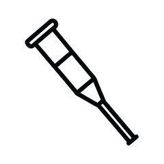 Crutch Icon Outline Vector Illustration