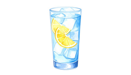 Matériel d'illustration de boisson froide au citron