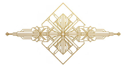 Golden Ornament Art Design Element Elegant Luxe Decoration Illustration