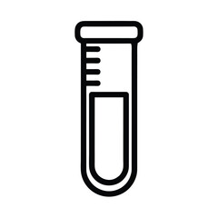 Test Tube Icon Outline Vector Illustration