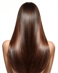 Silky Smooth Hair. Clean and Care Routine for Healthy, Shiny Hair. Beauty Concept