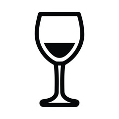 Wine Glass Icon Outline Vector Illustration