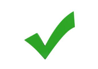 Green Tick Mark Check Symbol Isolated Acceptance Sign Illustration