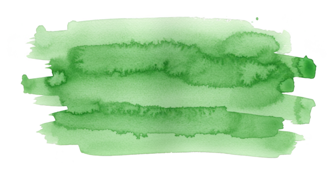 Green Watercolor Stain Brush Stroke Art Abstract Blob Smear Design