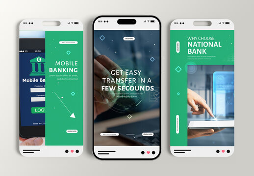 Modern Mobile Banking and Finance Social Media Story Design Template