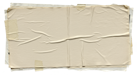 Grunge Texture Adhesive Sheet Isolated Background with Crumpled Design