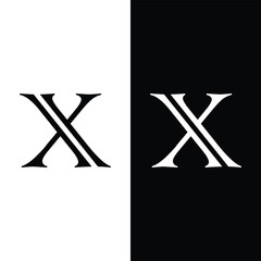Initial Letters X Elegant Logo Modern Stock Vector.