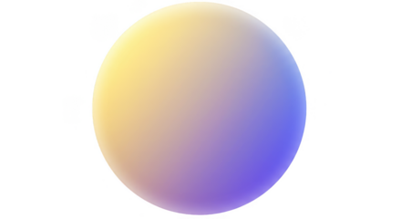 Gradient Sphere 3D Transparent Abstract Isolated Round Orb Illuminated