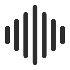 Audio Sound Wave Icon for Music Voice and Equalizer
