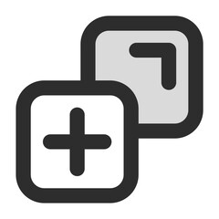 Obraz premium Add Window Simple Symbol And Concept