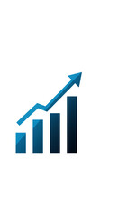 Illustration Business Graph Arrow Rising Up Statistic on Transparent BG