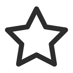 Star Favorite Icon Outline Vector Minimalist Design Graphic Element for Rating Review Bookmark Quality Success Achievement Social Media Interface UI UX Button