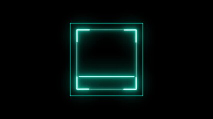 A neon scanner icon displays a glowing, sleek representation of a barcode or QR code scanner, with light beams or digital lines - Powered by Adobe
