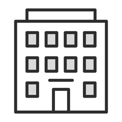 Office Building Icon Corporate Headquarters Business Center Workplace Commercial Architecture Urban Property Company Structure Flat Graphic Vector
