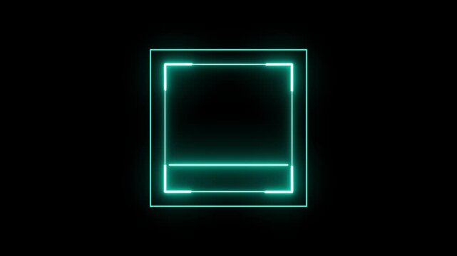 A neon scanner icon displays a glowing, sleek representation of a barcode or QR code scanner, with light beams or digital lines