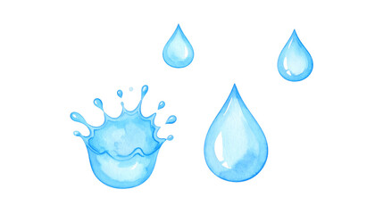 Water drop on white background