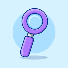 Search magnifying glass vector icon illustration
