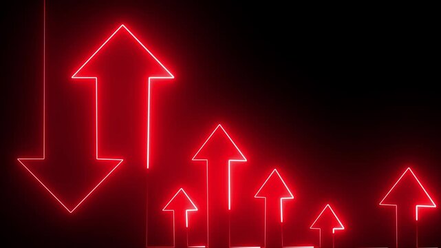 Abstract direction arrow sign icon animation. arrow black color  directional 2 side arrow animation. 4k video.