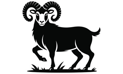 silhouette of a goat