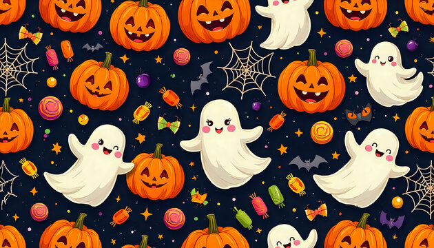 halloween seamless pattern