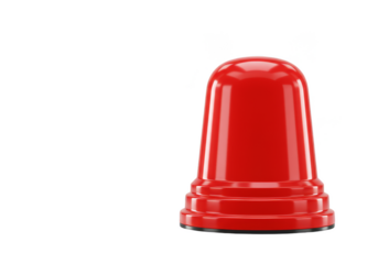 Isolated 3d Red Emergency Siren Alarm Alert for Police and Safety