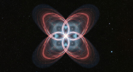Beautiful Butterfly Nebula in Deep Space, Intricate Cosmic Design with Starry Background