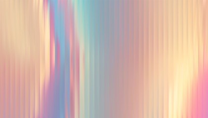 Laser foil effect background. Holographic ribbed glass horizontal pattern. Corrugated pearlescent metal texture