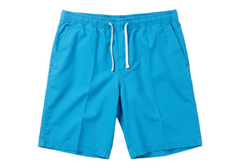Isolated Blue Shorts Drawstring Apparel Summer Beachwear Fashion Outfit