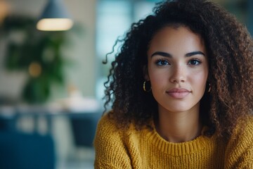 Young woman in a mental therapy session, discussing emotional issues and challenges with a psychologist in the office, Generative AI