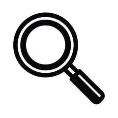 Magnifying Glass With Handle Vector Illustration