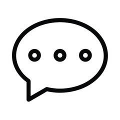 Speech Bubble With Three Dots Vector Illustration