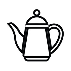 Teapot With Spout And Handle Vector Illustration