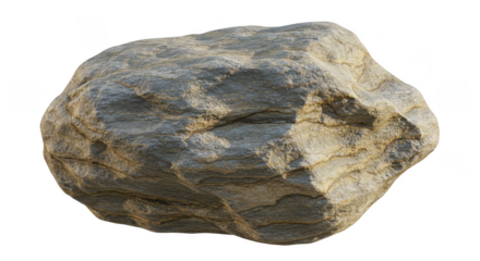 Isolated Gray Boulder Stone Perfect for Outdoor Landscapes Background