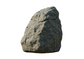 Isolated Gray Rock Stone Mineral Rough Texture Transparent Background