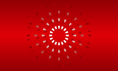 white dash line circle shape on gradient red background