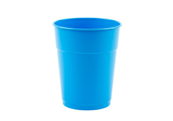 Isolated Blue Plastic Cup Transparent Background for Drink Single Use