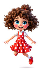 Cartoon Character Cute Fashion Red Girl 2