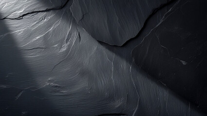 Dark Slate Stone Texture with Diagonal Light and Shadow