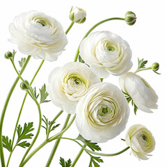 png artistic arrangement of white ranunculus